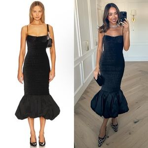 NBD Dahlia Midi Dress in Black size small